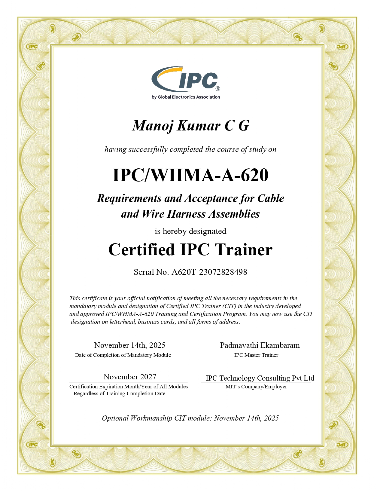 Certificate 3